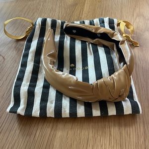 Lele Sadoughi faux leather knot headband gingerbread- only worn a few times!